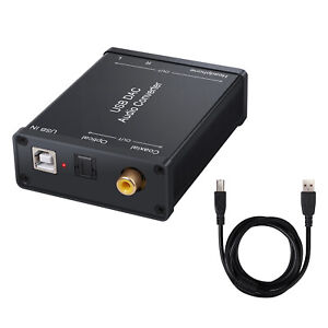 USB to Coaxial SPDIF Converter Digital to Analog USB Audio Sound Card Adapter