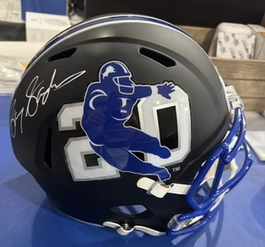 Barry Sanders Signed Lions / 20 Logo Full Size Rep Helmet Beckett Cert Auto - Picture 1 of 8