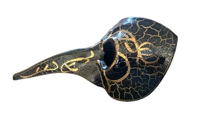 Venetian Raven Mask Spirit Halloween Masquerade Unisex Long Nose Black Plague  - Image 1 of 4