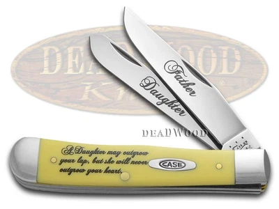 Estojo xx Faca Caçadora Pai Filha Amarelo Delrin Bolso de Aço Inoxidável CAT-FD/Y - Imagem 1 de 4