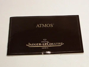 Folleto de instrucciones del reloj Jaeger LeCoultre Atmos manual - Imagen 1 de 4