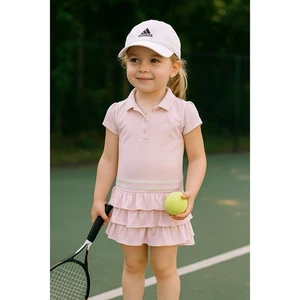 Adidas Vestido Deportivo Niñas 4T Rosa Activo Polo Volantes Falda Volantes Dobladillo Tenis Golf - Imagen 1 de 9