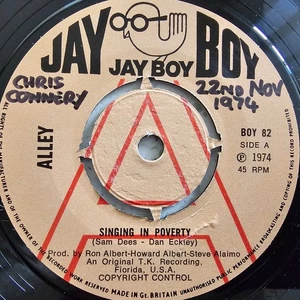 Alley ** Singing In Poverty / Tip Toe - Rare 1974 Soul Promo 7" - Picture 1 of 4