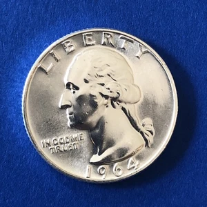 1964 Washington Quarter Superb GEM BU From Original Roll ((Amazing Silver)) - Picture 1 of 10