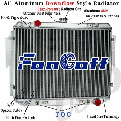 Radiador de aluminio de 3 filas para 99-03 Dodge B150 B250 B350 RAM 1500 2500 3500 furgoneta V8 Foto 1 de 4