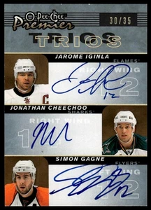 2007-08 O-Pee-Chee Premier Originla / Gagne / Cheechoo #PP3-IGC Trios Auto 30/35 - Imagen 1 de 2