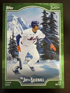 🔥2025 Topps Bob Ross Joy of Baseball Juan Soto Sap Green /75 Mets🔥 - Picture 1 of 2