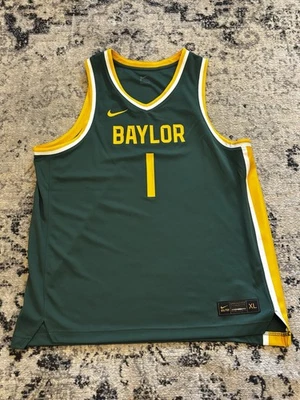 Nike Baylor Bears Basketball Jersey Green #1 Men's Size XL George Sochan - Image 1 of 4