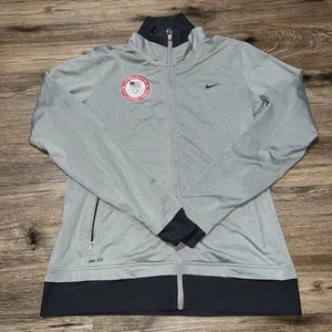 Nike USA Olympic Team Full Zip Jacke Damen XL Dri-Fit grau Warm Up Sweatshirt - Bild 1 von 8