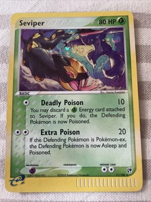 Pokémon TCG Seviper 11/100 Holo Rare Near Mint Condition 2003 Vintage Card - Image 1 of 2