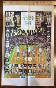 Vintage Boston Celtics NBA Basketball Black History Month Poster February 1988 - Picture 1 of 4