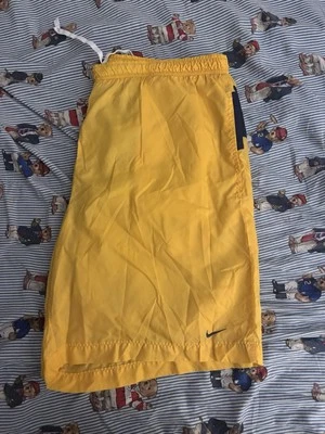 Pantalones Cortos de Natación Nike Para Hombre De Colección Años 90 Verano Spellout Talla XL Amarillo Foto 1 de 4