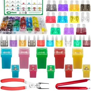 195Pcs Automotive Fuses Assortment Kit with Relay Puller Pliers and Remover T... - Picture 1 of 7