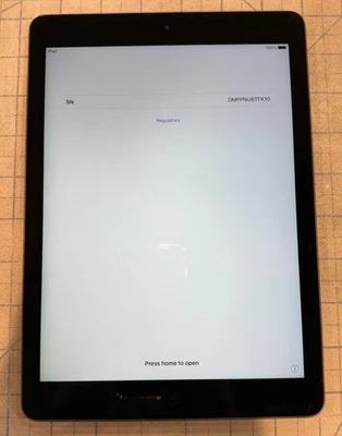 Apple iPad Air - Gris - 16 GB - tal cual para salvamento/piezas/desmontaje Foto 1 de 4