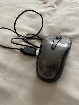 Acer MP141-P Laptop Computer Mouse Wired USB | Grey/Silver | Fully Working  - Image 1 of 3