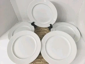 Dansk International Designs Thailand White 9" Deep Salad Plates Set of 5 - Picture 1 of 9