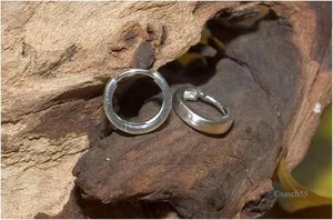 C5a* 925 SILBER Ohrringe Klappcreolen Klapp Creolen Sterlingsilber Silbercreolen - Bild 1 von 1