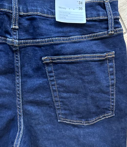 Goodfellow Skinny Entubado Denim Jeans Sz 34/30 Total Flex NWTS brw - Picture 1 of 7