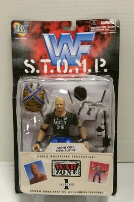 Figura de acción Stone Cold Steve Austin Stomp War Zone nueva en caja Jakks Pacific Serie 1 Foto 1 de 4