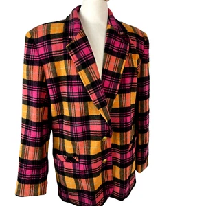 Vintage International Wollmischung Damen rosa Blazer Größe 14 - Bild 1 von 13