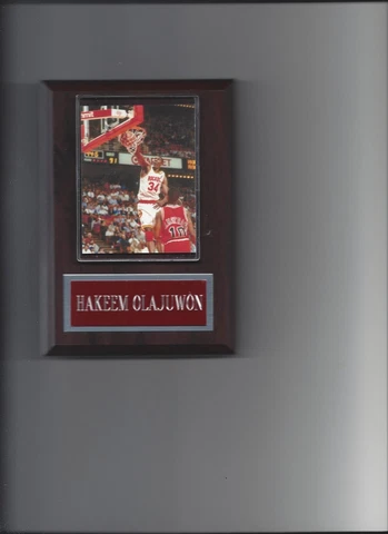 HAKEEM OLAJUWON PLAQUE HOUSTON ROCKETS BASKETBALL NBA Cover