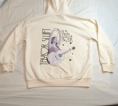 OFF WHITE Felpa con cappuccio cuore Taylor Swift con licenza ufficiale The Eras Concert Tour