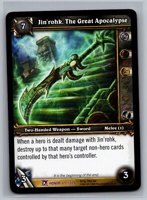 Jin'rohk The Great Apocalypse 177 World of Warcraft TCG CCG Fields of Honor WOW - Image 1 of 2