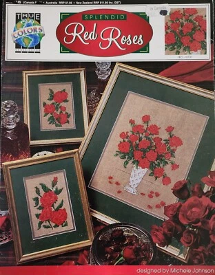 Splendid Red Roses Cross Stitch Patterns By True Colors c3 - Image 1 of 3