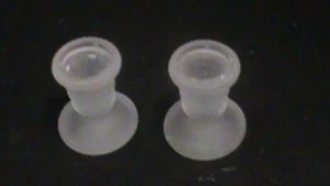 Urn Frosted Glass Footed Candle Holders PAIR, J36 - Picture 1 of 5