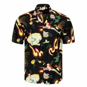 Sun Surf Herren Hawaiihemd schwarz Meerjungfrauen SURF10087 - Bild 1 von 4