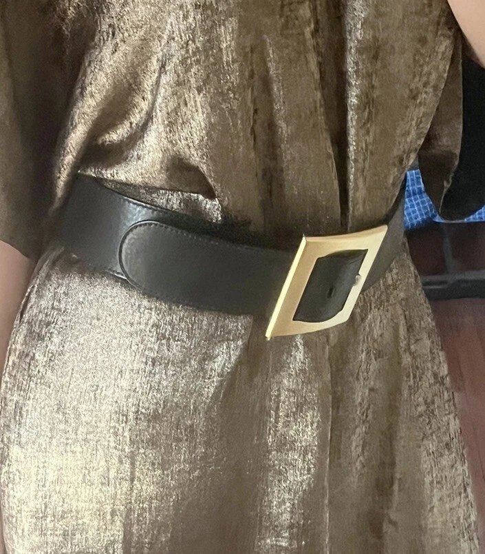 Ремень с пряжкой Roberto Cavalli черный кожаный - Изображение 1 из 4