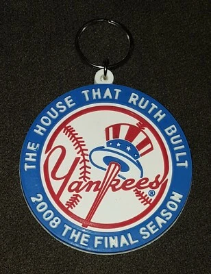 NEW YORK YANKEES 2008 STADIUM FINAL SEASON KEYCHAIN THE HOUSE THAT RUTH BUILT - Image 1 of 2