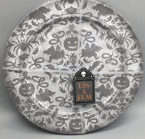 x4 13th & Elm Halloween Melamine Dinner Plate Set Ghost Spider Pumpkin Bat Snake - Picture 1 of 6