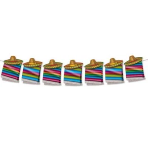 Fiesta Serape Streamer 8.75" x 6' Cinco De Mayo Decorations & Party Supplies - Picture 1 of 1