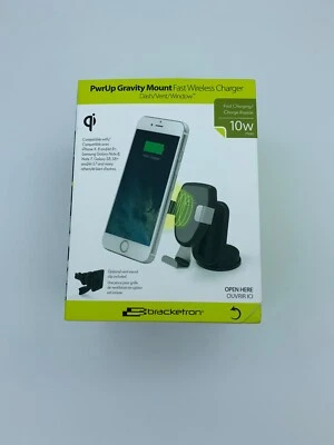 Bracketron PwrUp Gravity Mount - Dash/Vent/Window 10w Qi Fast Wireless Charger - Image 1 of 3