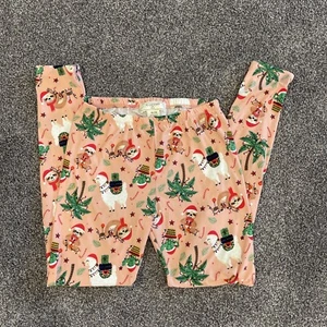 girls size XL (16) Christmas Print leggings - Picture 1 of 8