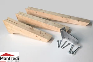 Kit Mensola in Legno Lamellare di Abete per Pensiline - lunghezza cm 88/106/132 - Foto 1 di 4