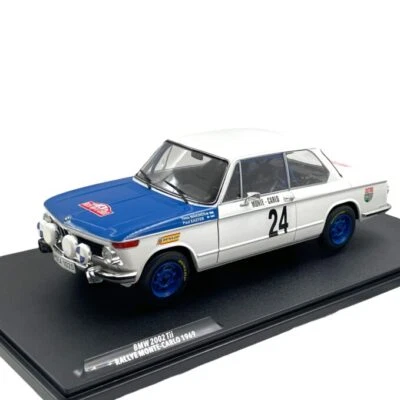 Modellino Auto Solido 1/18 BMW TII Rallye MonteCarlo 2002 #24 White - Immagine 1 di 4