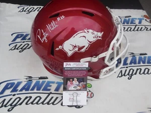 Peyton Hillis signed Arkansas Razorbacks full size helmet JSA COA Browns Broncos - Picture 1 of 2