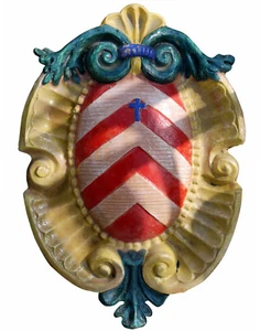 Stemma maiolicato Robbiano - Majolica coat of arms 11705 - Bild 1 von 1