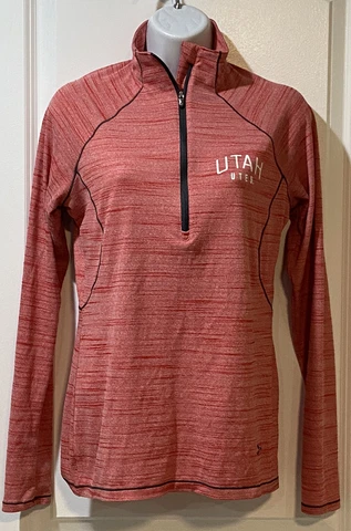 Women's Red Under Armour University of Utah U of U Utes Pullover Jacket - Size M Cover