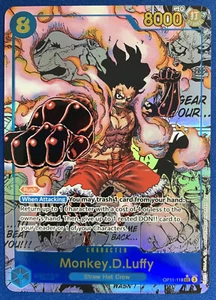 One Piece TCG: Monkey.D.Luffy OP11-118 *SEC Manga Alt Art - Picture 1 of 2
