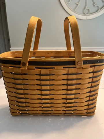 Vintage Longaberger 1999 Cherished Memories Sweetheart Basket w Protector Cover