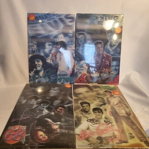 Juego completo de carteles 3D de Elvis Presley NUEVOS/SELLADOS 17,5""x11,5"" holográficos - Imagen 1 de 6