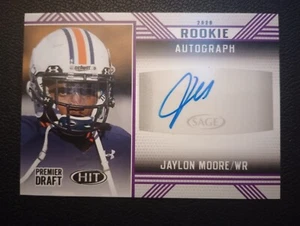 2020 Hit Premier Draft Jaylon Moore AUTOGRAPH Tennessee-Martin - Picture 1 of 2
