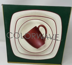 Noritake 4pc Colorwave Square Place Setting Raspberry Dinnerware Set - Picture 1 of 3
