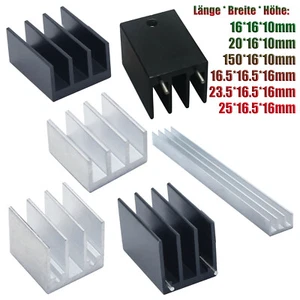 Breite 16mm/16.5mm kühlkörper Aluminium Eloxieren Radiatorkühler Heatsink Cooler - Picture 1 of 13