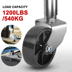1/10PCS Boat Trailer Jack Caster 6" Trailer Tongue Wheel 1/2" Diameter 1200lbs - Picture 1 of 13