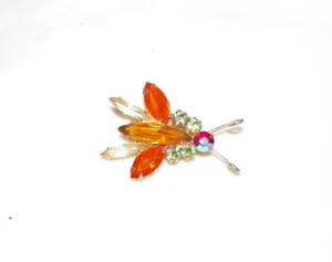 VINTAGE JULIANA RHINESTONE FLY BROOCH 2" - Bild 1 von 4