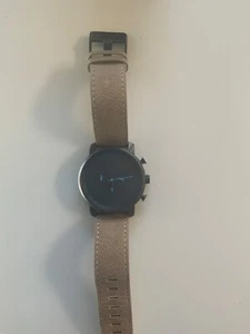 MVMT Watch Black With Tan Band C08 316L Water Resistant 5ATM 45MM A - Picture 1 of 2